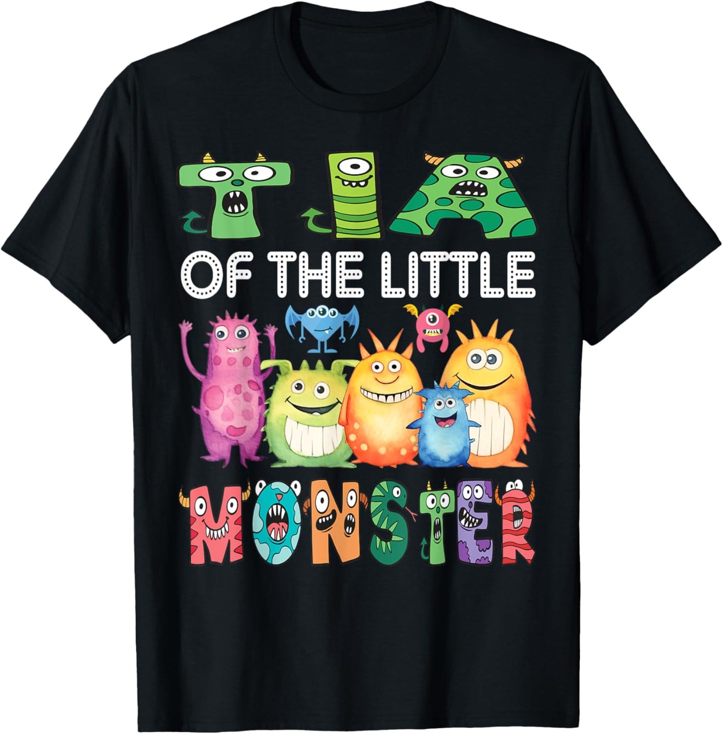 Tia Of The Little Monster Kids 1St Birthday Party T-Shirt - T-Shirt | Black