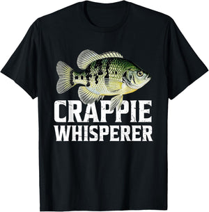 Funny Fishing Shirt Crappie Whisperer Crappie Fishing T-Shirt - T-Shirt | Black