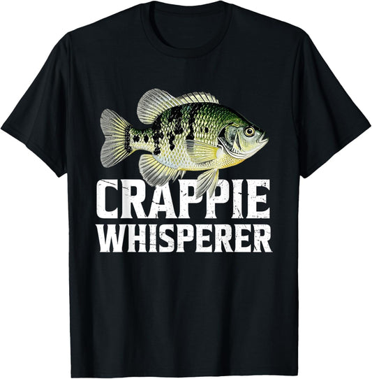 Funny Fishing Shirt Crappie Whisperer Crappie Fishing T-Shirt - T-Shirt | Black