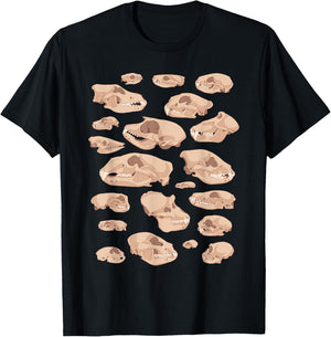 Animal Skulls Biology Diagram Science & Nature T-Shirt - T-Shirt | Black