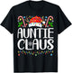 Auntie Claus Christmas Aunt Xmas Matching Family Christmas T-Shirt - T-Shirt | Black
