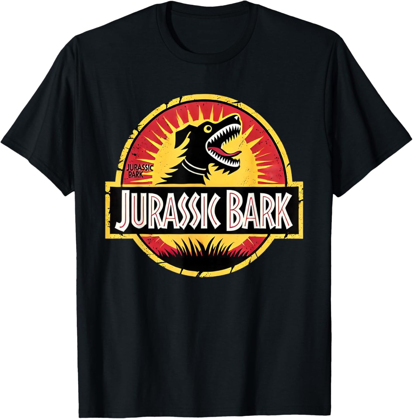 Jurassic Bark Dog Lover Funny Parody T-Shirt - T-Shirt | Black
