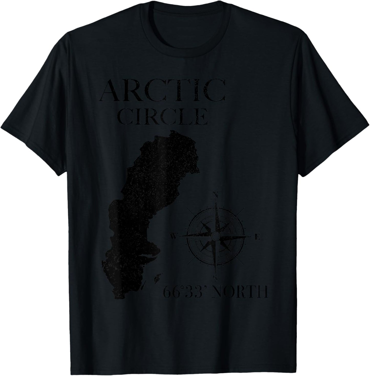 Schweden Arctic Circle Lappland Swedish Souvenir T-Shirt - T-Shirt | Black