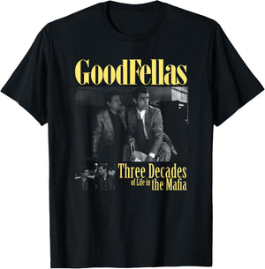 Goodfellas Three Decades Black & White Photos Movie T-Shirt - T-Shirt | Black