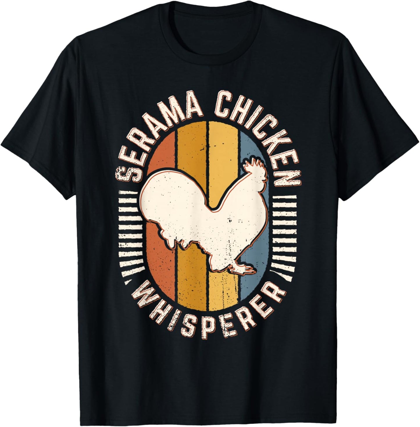 Serama Chicken Whisperer Vintage Classic Retro Animal Love T-Shirt - T-Shirt | Black