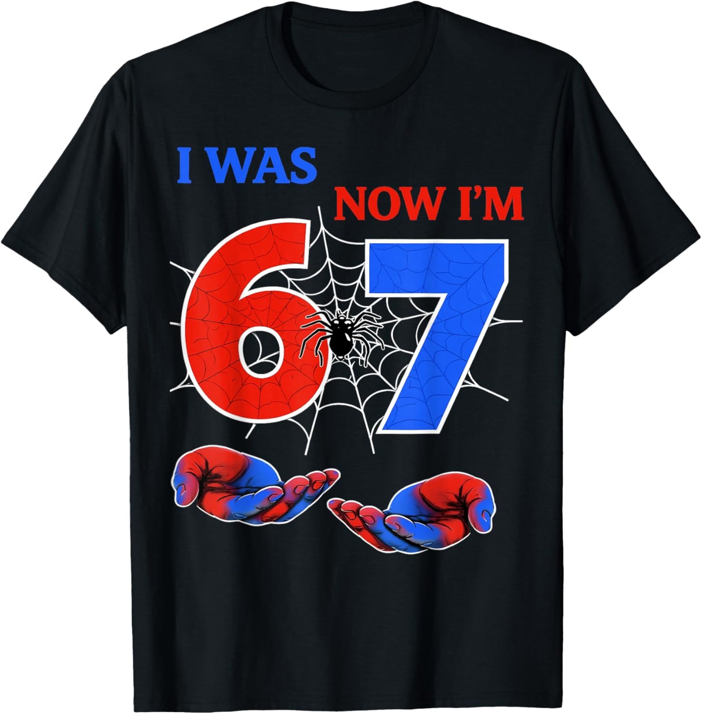 I was 6 Now I'm 7 Year Old Birthday Boy Gifts for Kids T-Shirt - T-Shirt | Black