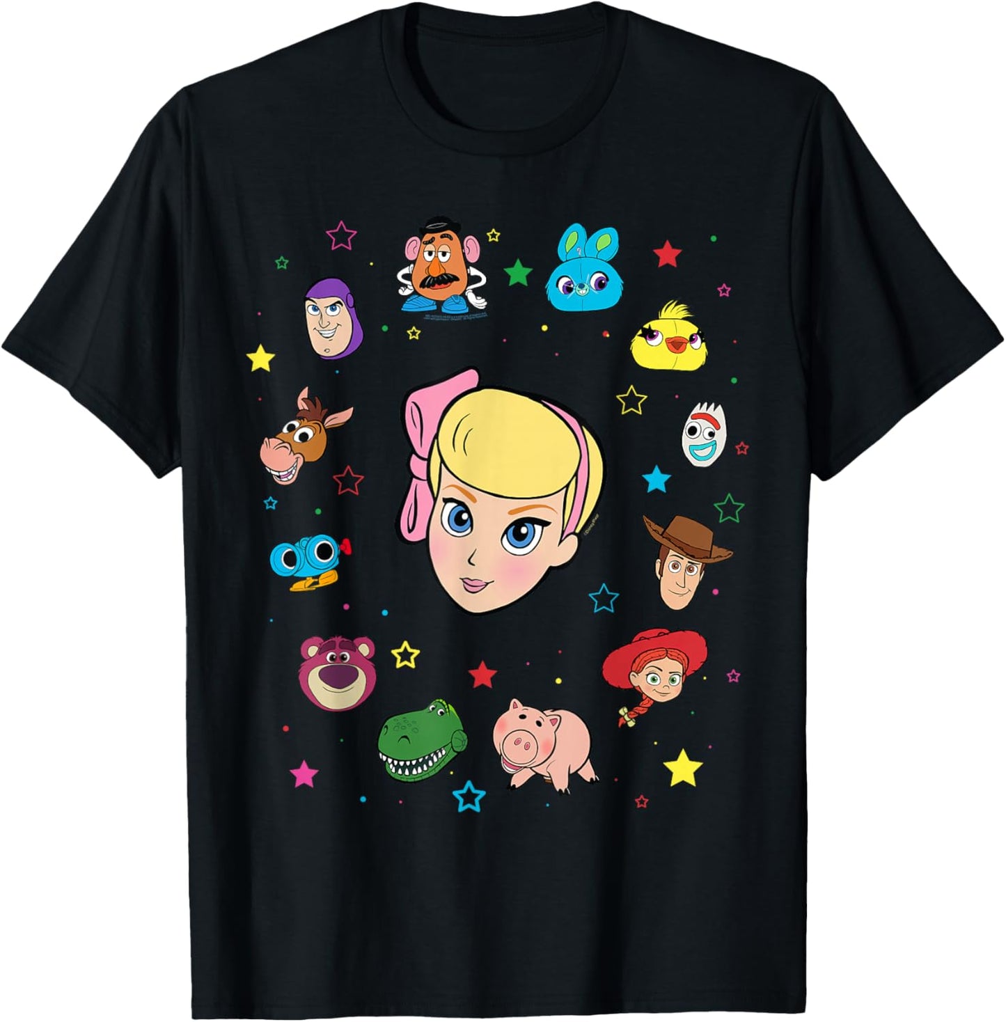 Disney and Pixar's Toy Story Bo Peep Big Face Collage T-Shirt - T-Shirt | Black