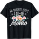 My Favorite People Call Me Momo Floral Birthday Momo , Small, Black T-Shirt - T-Shirt | Black
