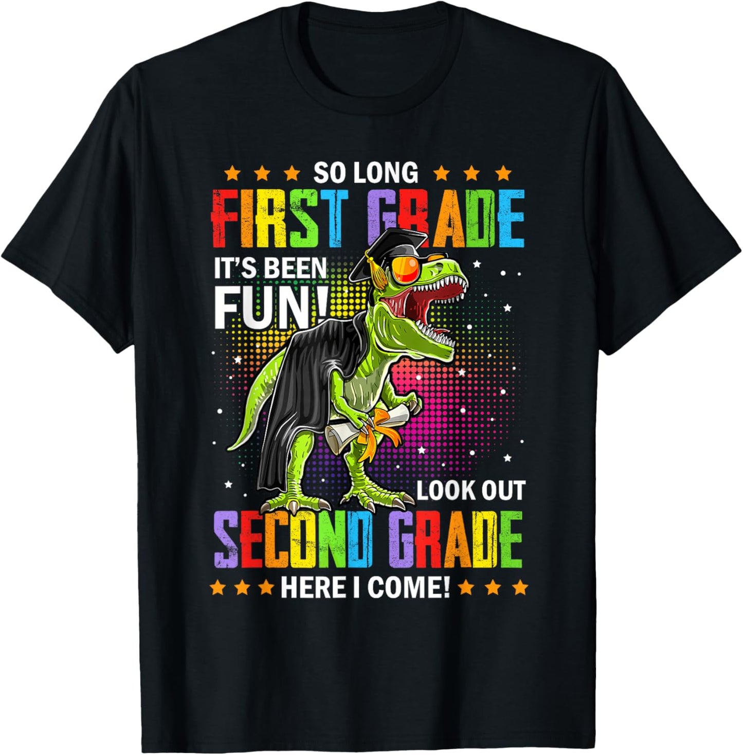 So Long First Grade Hello Second Grade Graduation Boys Kids T-Shirt - T-Shirt | Black