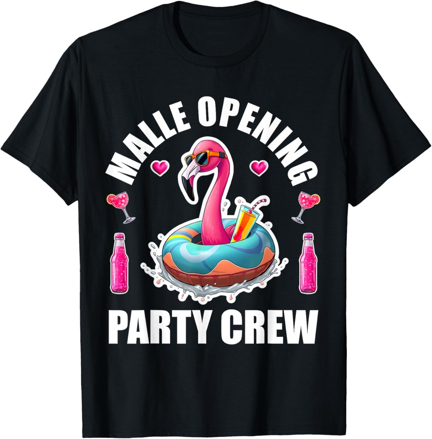 Malle Opening Party Mallorca Crew Summer T-Shirt - T-Shirt | Black