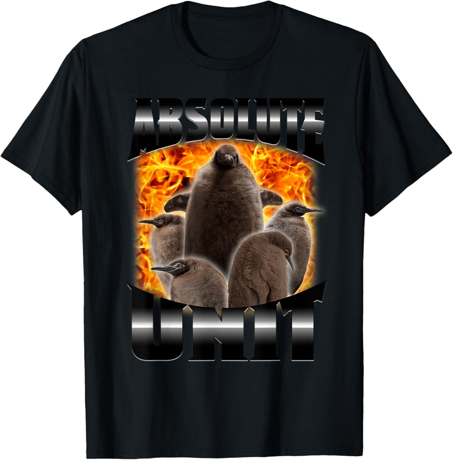 Cute Pesto Baby Penguin Funny Absolute Unit Bootleg Rap Fire T-Shirt - T-Shirt | Black