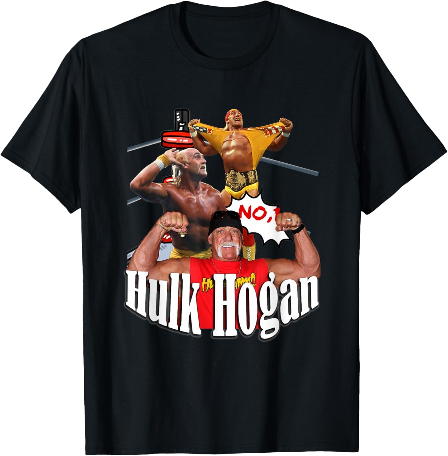 Hulk Hogan_006 T-Shirt - T-Shirt | Black