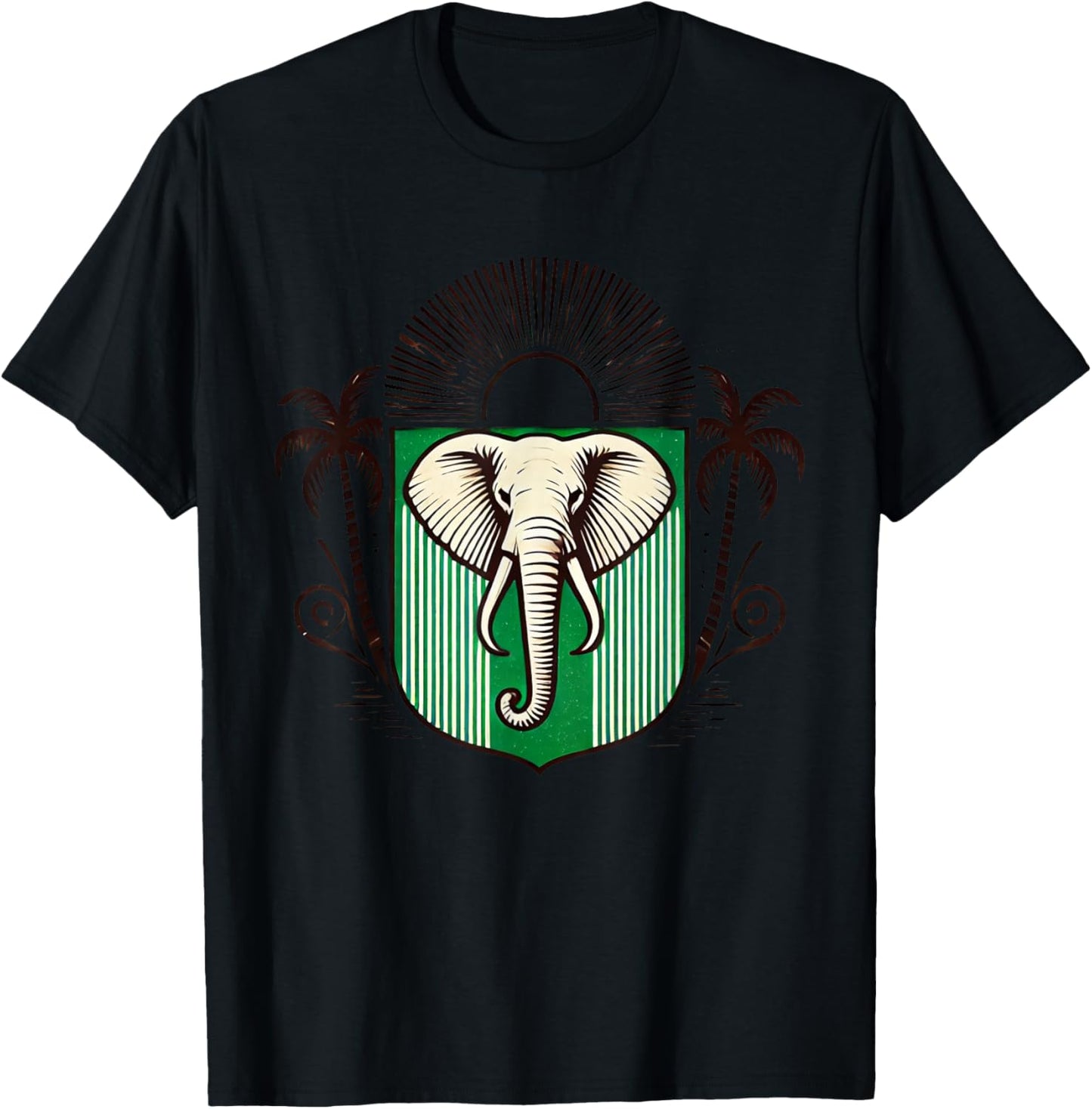 Ivory Coast Ivorian Elephant Flag Wear T-Shirt - T-Shirt | Black
