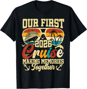 Our First Cruise 2026 Together Family Trip Matching Couples T-Shirt - T-Shirt | Black
