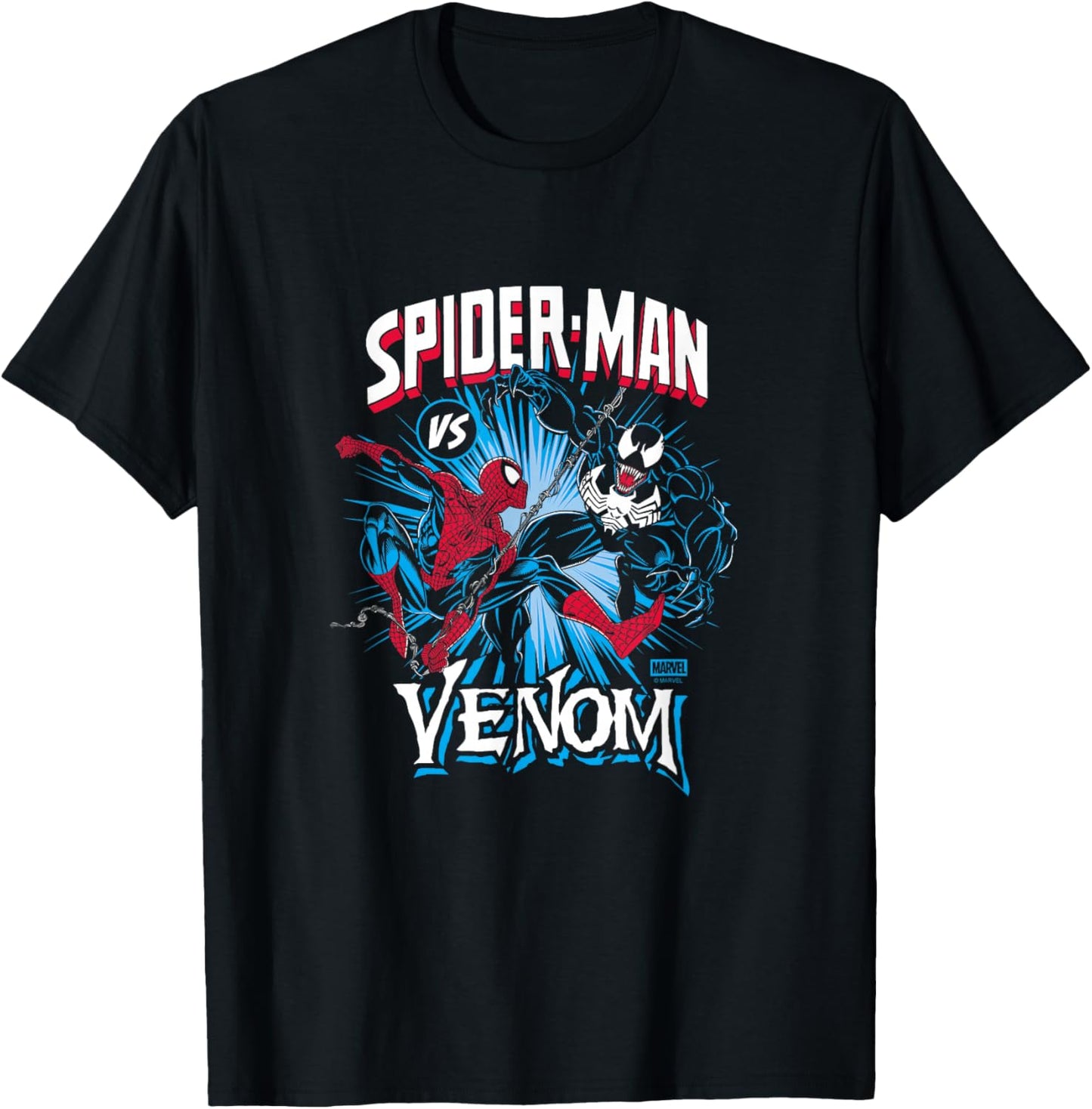 Spiderman - Spiderman vs Venom T-Shirt - T-Shirt | Black