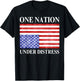 One Nation Under Vintage Distress 4th Of July American Flag T-Shirt - T-Shirt | Black
