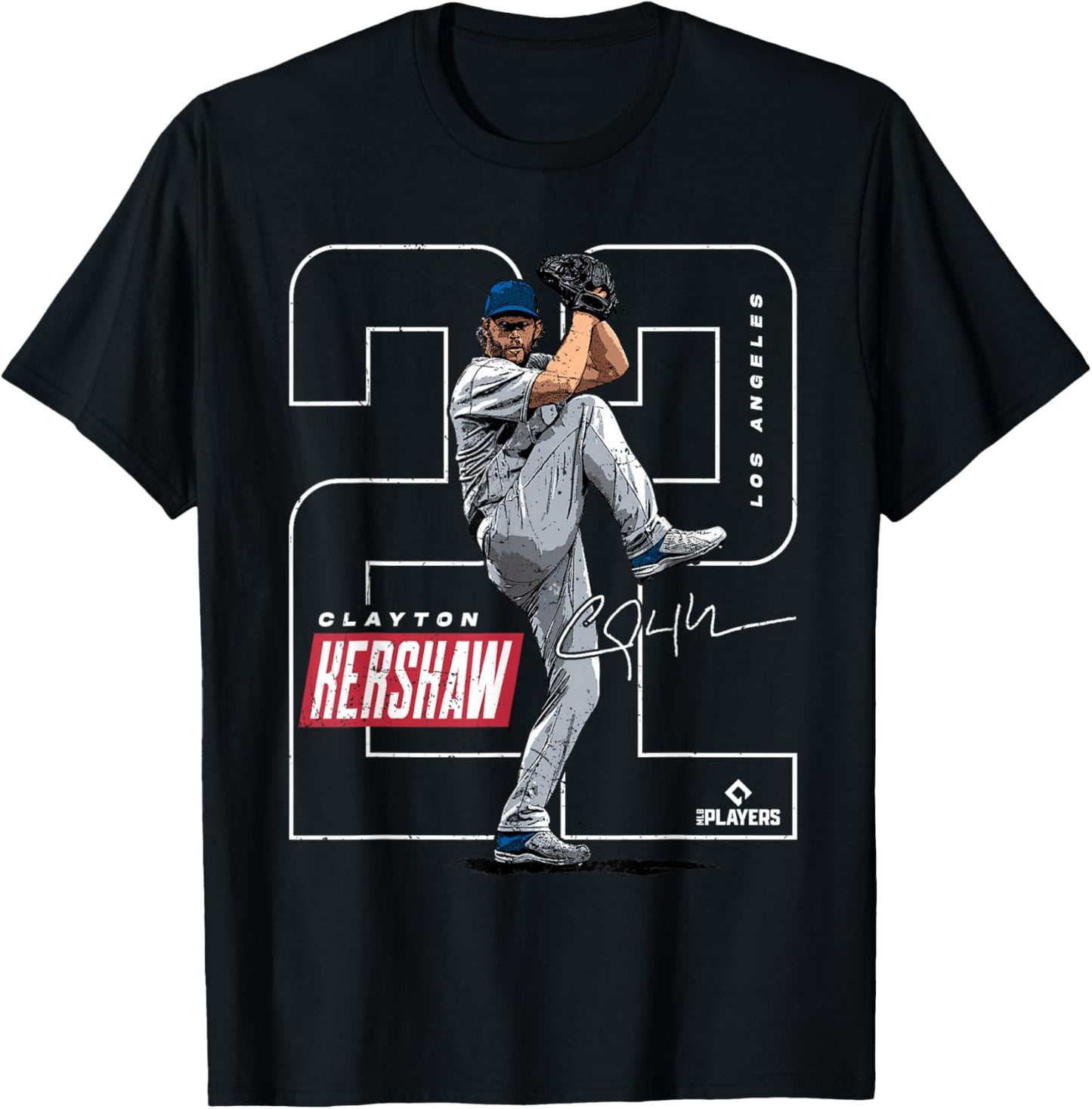 Clayton Kershaw | Los Angeles MLB Player League | MLBKER4040 T-Shirt - T-Shirt | Black