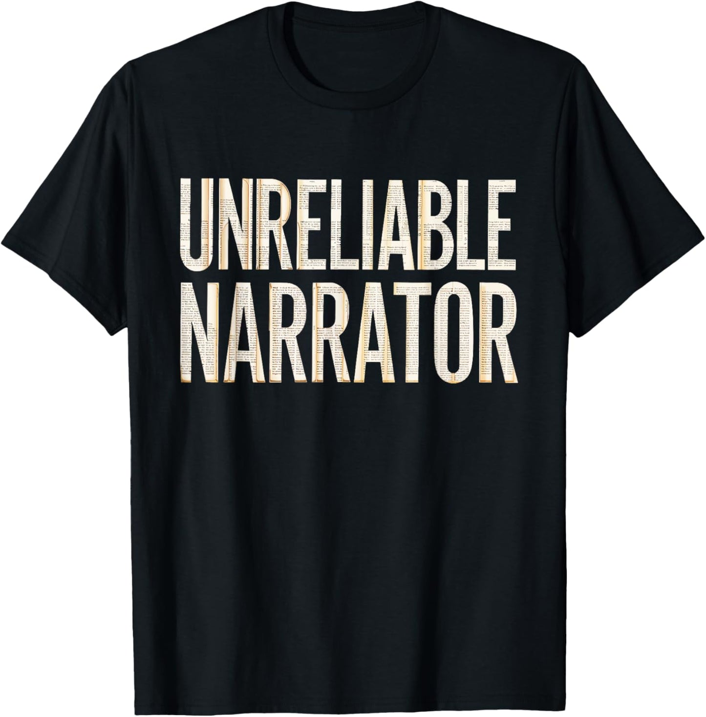 Unreliable Narrator Shirt Men Women Literary Lover Writer T-Shirt - T-Shirt | Black