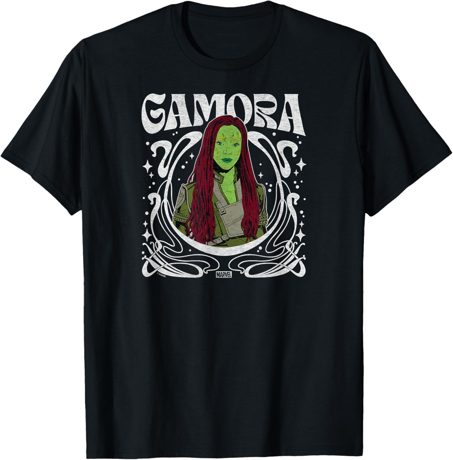 Guardians of The Galaxy - Gamora Art Nouveau T-Shirt - T-Shirt | Black
