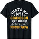 That's My Grandson Proud Papa Marching Band Papa Grandpa T-Shirt - T-Shirt | Black