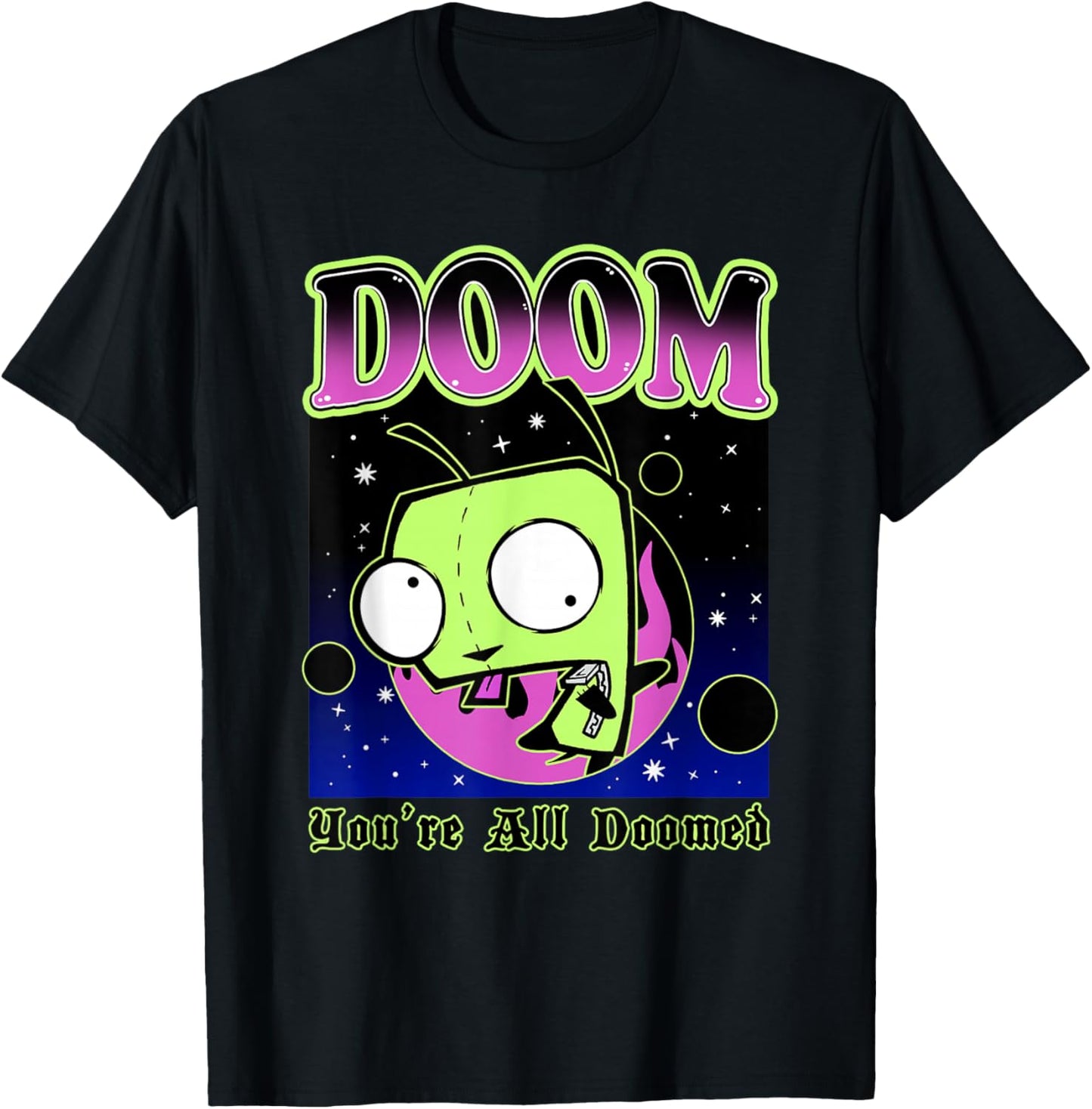 Invader Zim You are All Doomed Gir in Space T-Shirt - T-Shirt | Black
