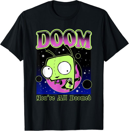 Invader Zim You are All Doomed Gir in Space T-Shirt - T-Shirt | Black