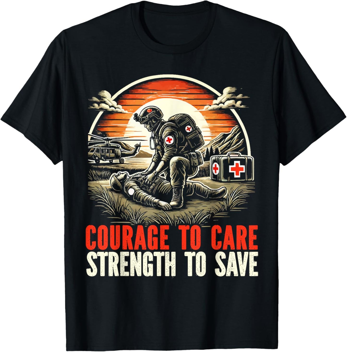 Combat Medic First Aid Field Medic Military T-Shirt - T-Shirt | Black