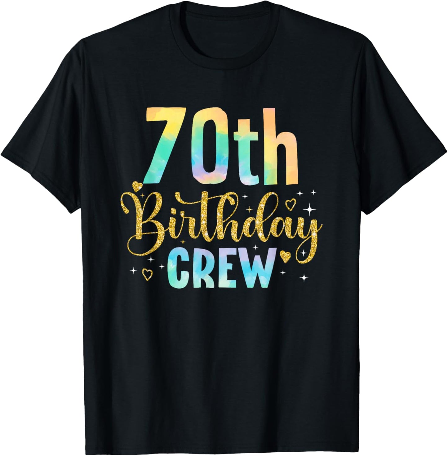 70 Years Old Birthday Party Group Family 70th Birthday Crew T-Shirt - T-Shirt | Black