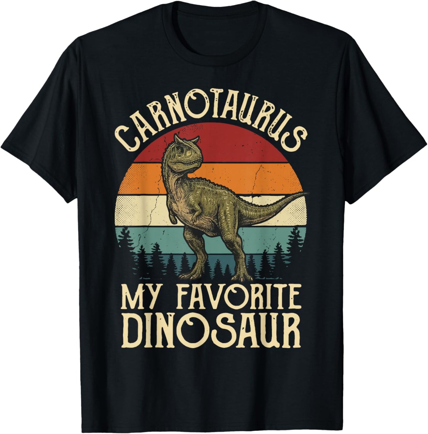 Carnotaurus My Favorite Dinosaur T-Shirt - T-Shirt | Black