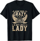 Retro Country Music Art Hide Your Crazy and Act Like A Lady T-Shirt - T-Shirt | Black