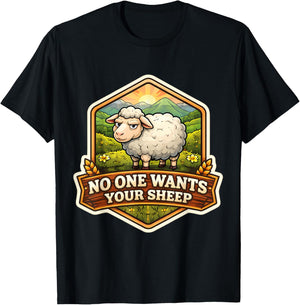 No One Wants Your Sheep Funny Board Game Lover Tabletop Joke T-Shirt - T-Shirt | Black