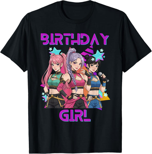 K-Pop K-Pop 6 Years Birthday Girl T-Shirt - T-Shirt | Black