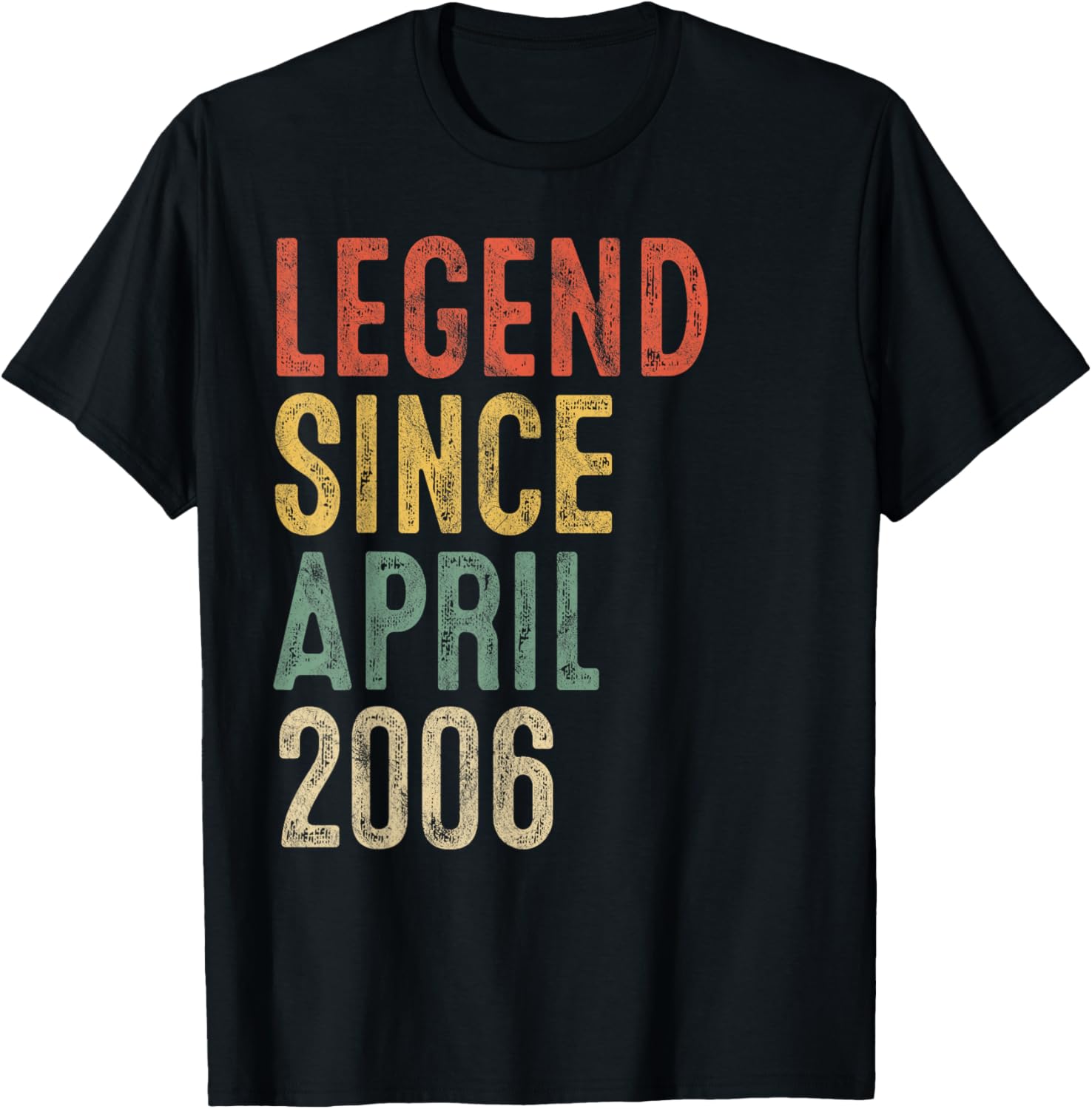 Legend April 2006 20th Birthday Men Women 20 Year Old T-Shirt - T-Shirt | Black
