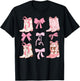 Coquette Cowgirl Boots with Bows Y2K Teen Girls Top T-Shirt - T-Shirt | Black