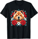 Roses Flowers Chow Chow T-Shirt - T-Shirt | Black