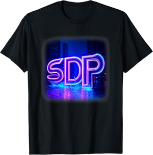 SDP Futuristic Logo T-Shirt - T-Shirt | Black