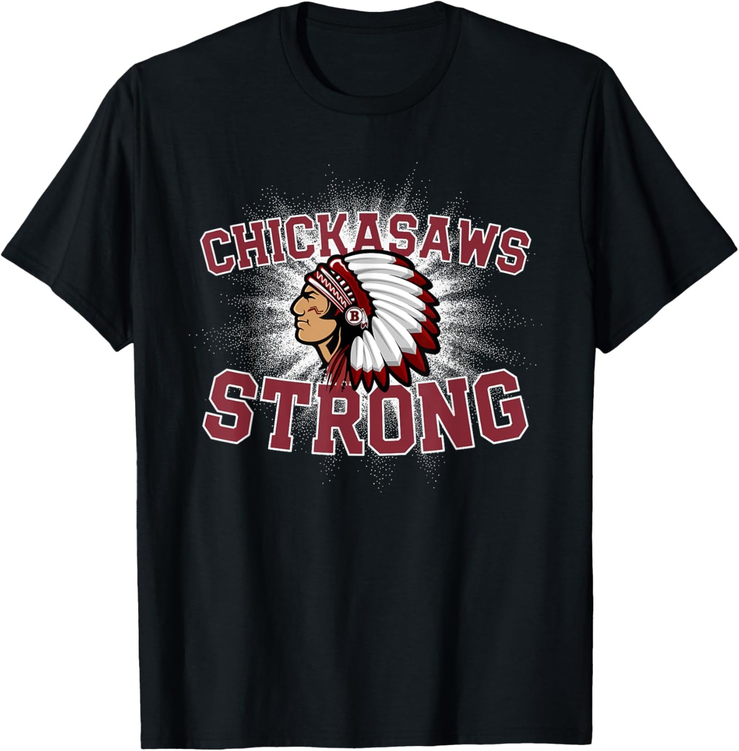Blytheville Chickasaws Logo Strong Flag HS T-Shirt - T-Shirt | Black