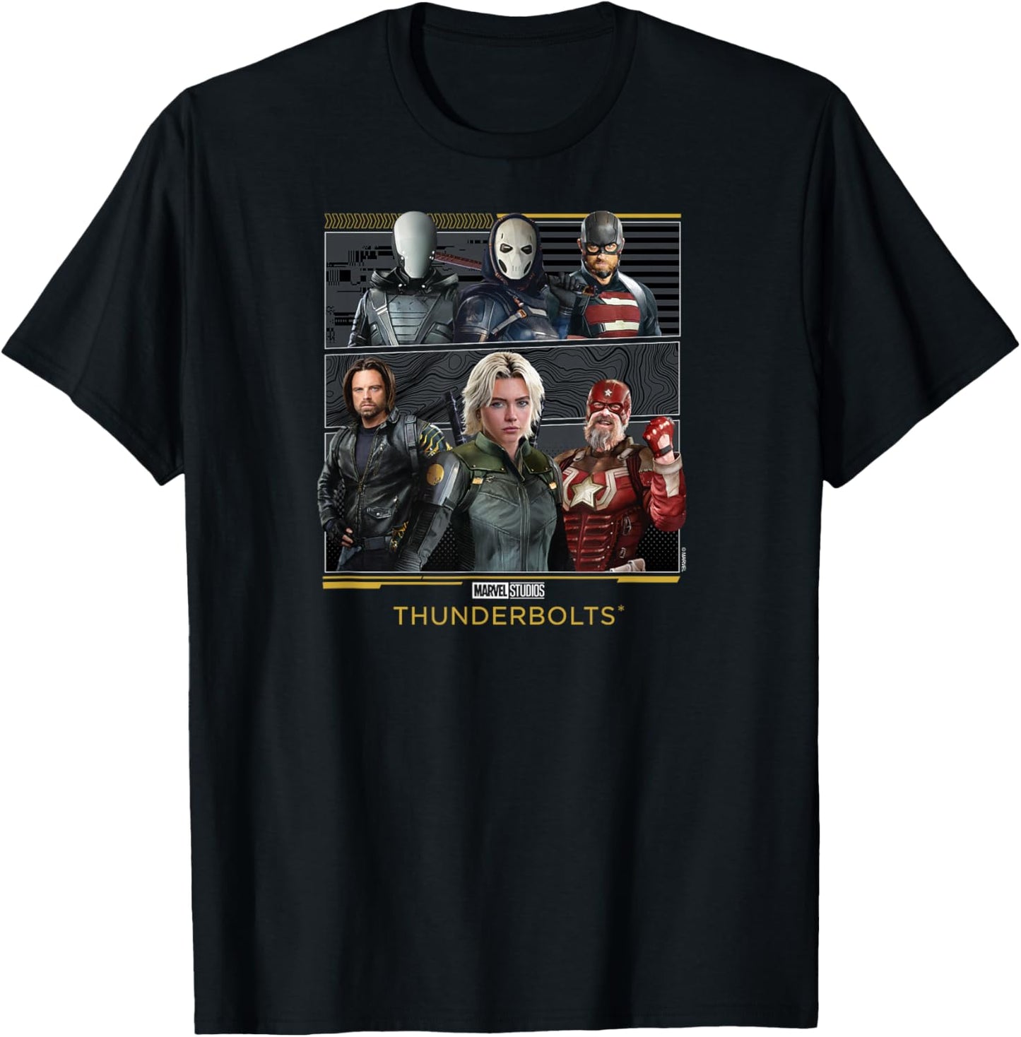 Marvel's Thunderbolts - Character Grid T-Shirt - T-Shirt | Black