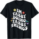 Retro Groovy Im Tabby Doing Tabby Things Funny Mother's Day T-Shirt - T-Shirt | Black