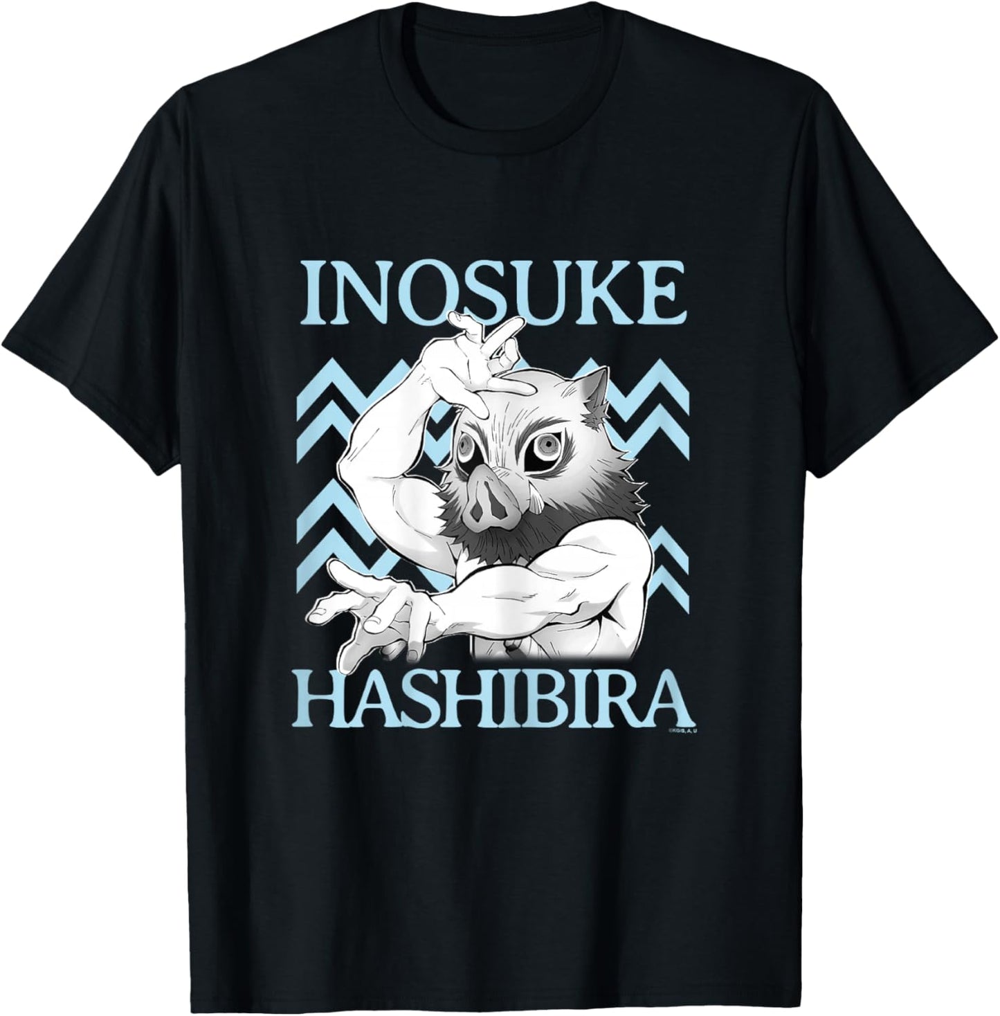 Demon Slayer: Kimetsu no Yaiba Inosuke Vintage Warrior T-Shirt - T-Shirt | Black