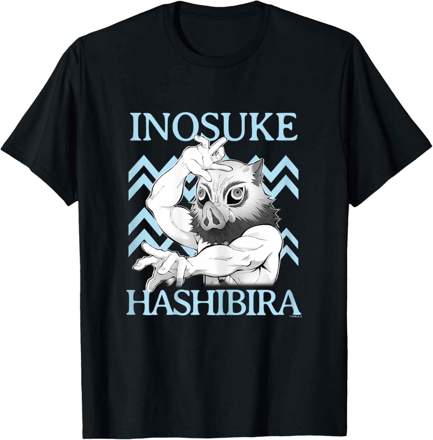 Demon Slayer: Kimetsu no Yaiba Inosuke Vintage Warrior T-Shirt - T-Shirt | Black