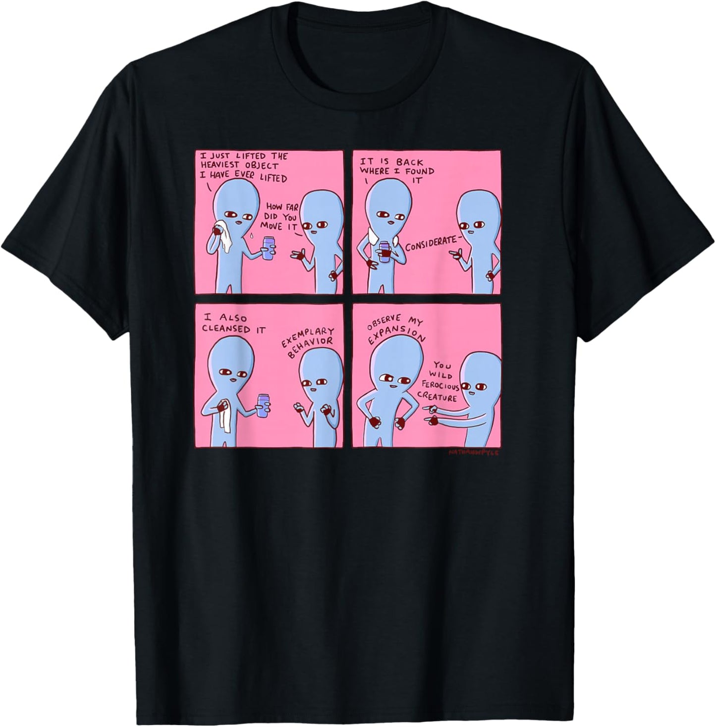 Threadless Nathan W. Pyle Strange Planet Expansion Graphic T-Shirt - T-Shirt | Black