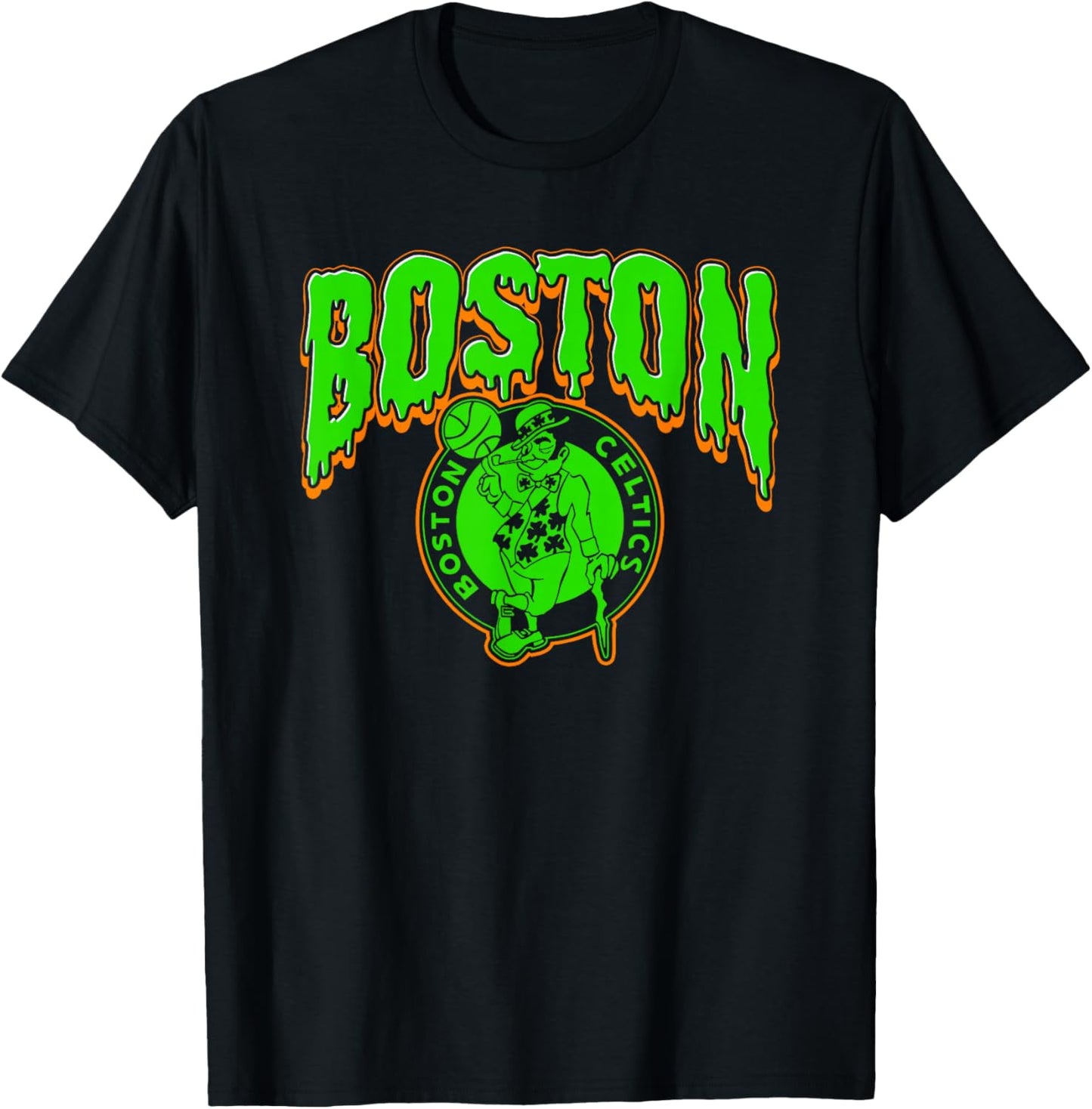 NBA Boston Celtics Halloween Scary Logo T-Shirt - T-Shirt | Black