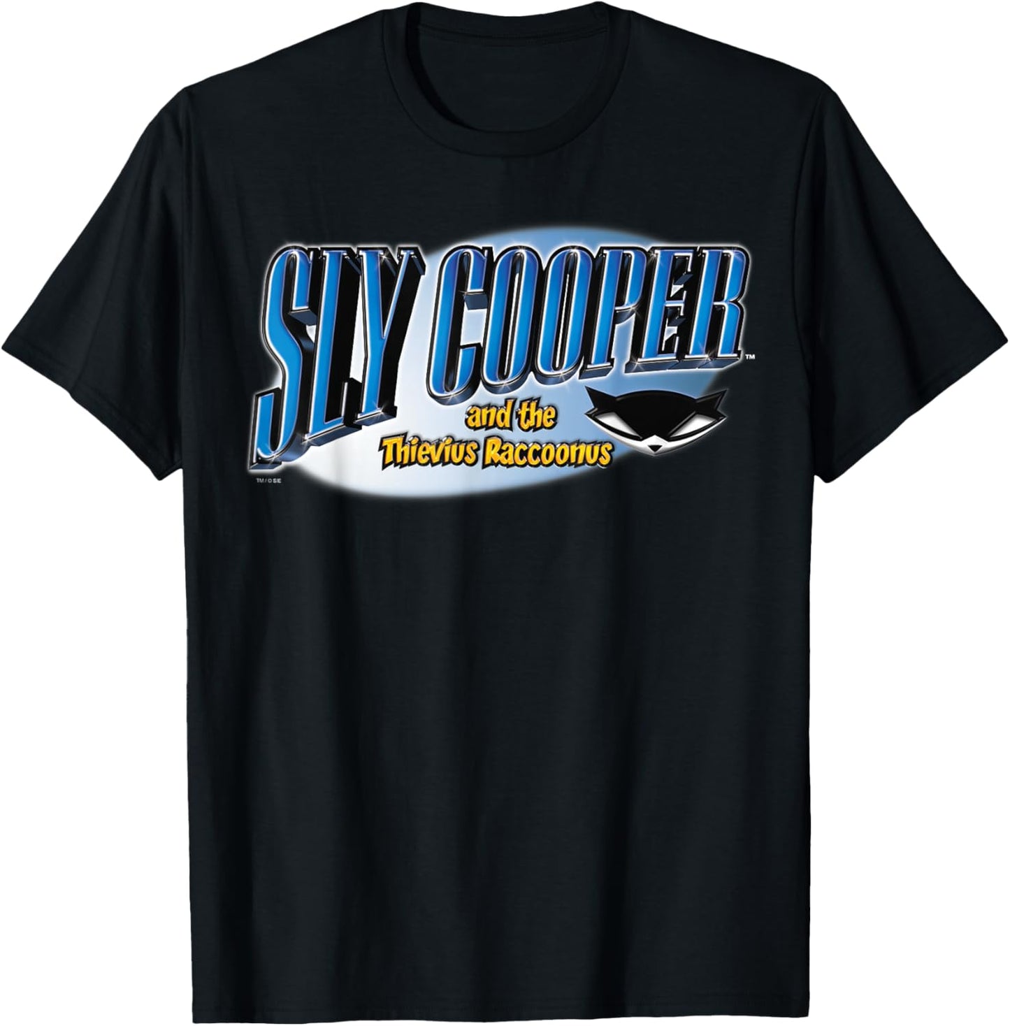 PlayStation Sly Cooper and The Thievius Raccoonus Sly Mask T-Shirt - T-Shirt | Black