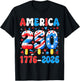 250 Years America 1776-2026 Ice Cream 4th of July Boy Kids T-Shirt - T-Shirt | Black