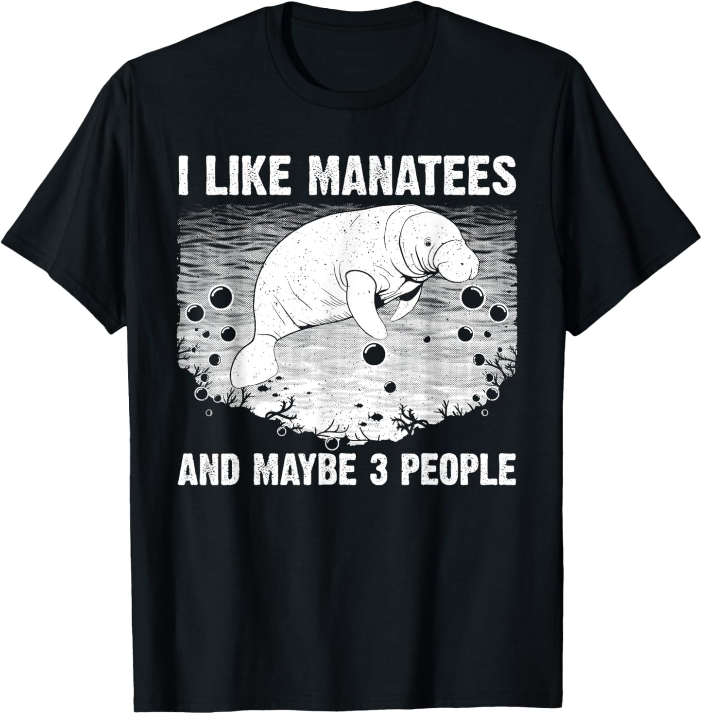Funny Manatee Design Women Toddlers Manatee Lover T-Shirt - T-Shirt | Black