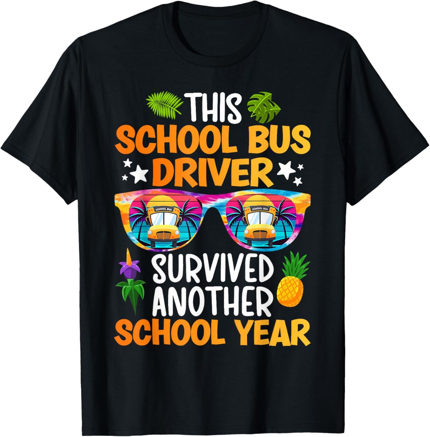 Funny School Bus Driver Last Day of School Bus Driver T-Shirt - T-Shirt | Black