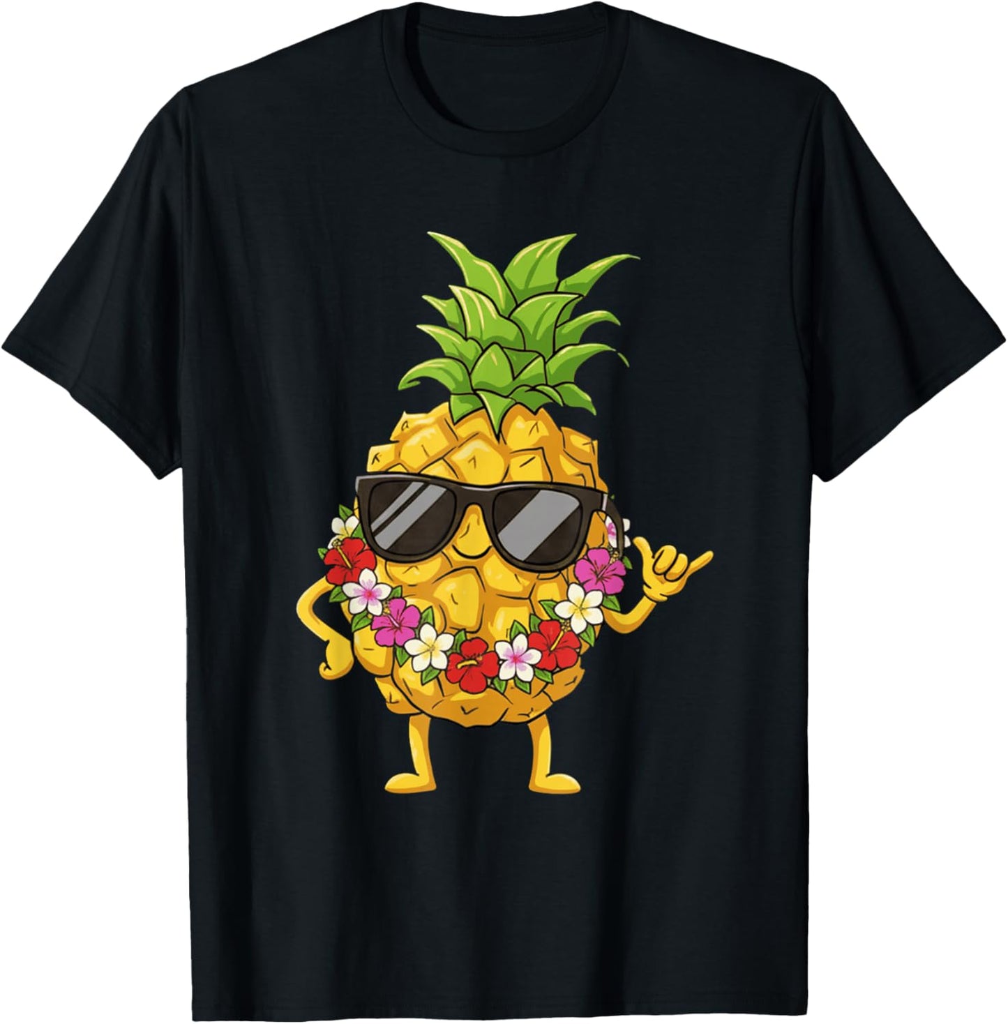 Aloha hawaiianische süße Ananas T-Shirt - T-Shirt | Black