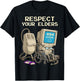 Respect Your Elders Retro 80s T-Shirt - T-Shirt | Black