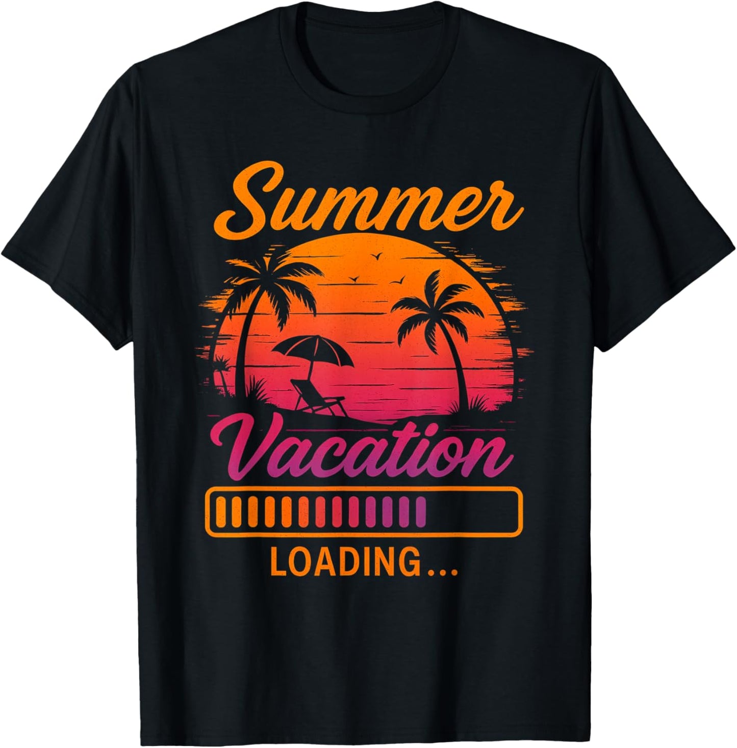 Summer Vacation Loading, Teacher Last Day of School T-Shirt - T-Shirt | Black